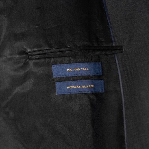 Stafford Mens 56R Gray Hopsack Blazer Sport Coat Jacket Big & Tall Stretch NWT - Picture 6 of 12